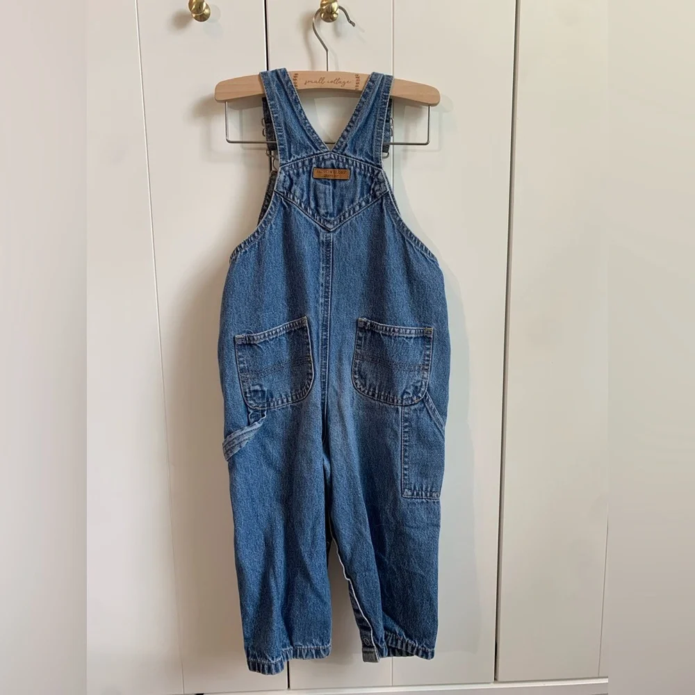 Vintage Faded Glory‎ Carpenter Denim Overalls Kids Baby Size 24 Months